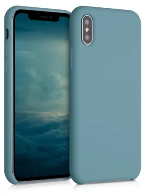 Produktbild von kwmobile Handyhülle für Apple iPhone X Hülle - Case Silikon - Kabelloses Laden - Schutzhülle Cover in Arctic Night