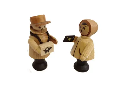 Produktbild von Miniaturfigur Postpärchen natur Höhe=5cm