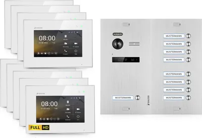 Produktbild von HD Video Türsprechanlage für 9 Familienhaus, 9x Monitor, Balter EVO HD