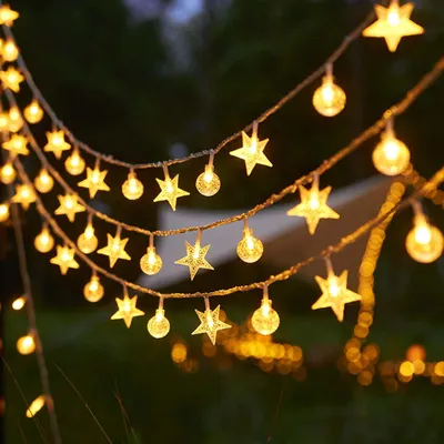 LED-Lichterkette mit Kugeln, 6 m, 40 LEDs, bunt, batteriebetrieben