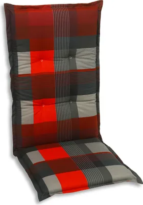 Produktbild von GO-DE Hochlehner-Auflage 120 x 50 x 8 cm, rot kariert