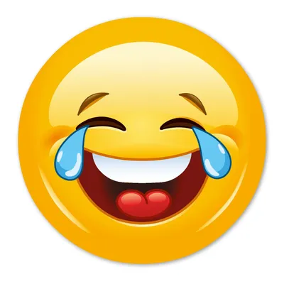 Productafbeelding van easydruck24de XL Smiley-stickers, tranen, rond, diameter 20 cm. Emoticon-stickers, lachend, geschikt voor auto, caravan, camper en meer. Weerbestendig. kfz216