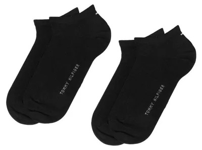 Image de Tommy Hilfiger - Chaussettes courtes pour homme (lot de 2) NA616 (43 EU - 47 EU) (noir)