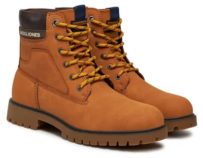 Produktbild von Jack & Jones 12243421_495_1198355_40, Stiefel, Gelb, Honey, Rundzeh, Schnürverschluss, Thermoplastischer Gummi (TPR)