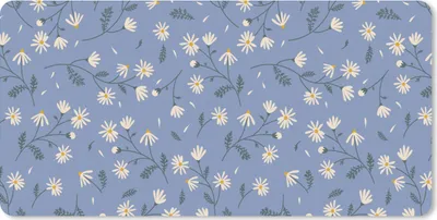 Produktbild von MuchoWow® Mauspad Mousepad Blumen - Muster - Gänseblümchen 60x30 cm - Mousepads - Maus Mat - Pad - Mausunterlage - Nachhaltig