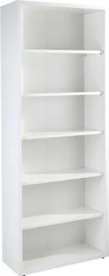 Zdjęcie produktu dla Regał DELA 20 - Biały wysoki połysk - 82 x 217 cm - 5 półek