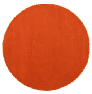 Image de carpetfine Tapis de laine Gabbeh Lola Ronde orange Ø 60 cm | Tapis moderne pour le salon et la chambre à coucher