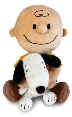 Immagine prodotto di Peluche dei personaggi di Peanuts: CHARLIE BROWN e il cane SNOOPY - da collezione - altezza 15 cm - multicolore
