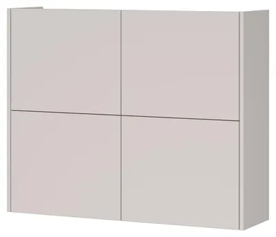 Produktbild von Flur Schuhschrank mit 97 cm Breite in beige und Eiche, 4 Türen, geringe Tiefe - BAIANO-01