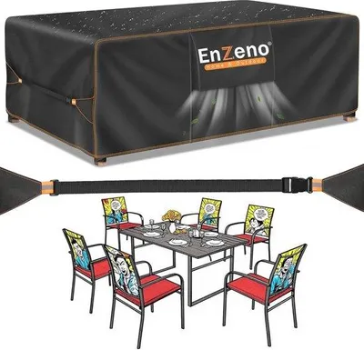 Productafbeelding van Waterdichte Tuinmeubelafdekking - Winterbestendige Beschermhoes voor Tuintafels en Zitgroepen