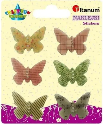 Obrázok produktu pre 3D fóliové nálepky motýli 32x24mm mix 6ks