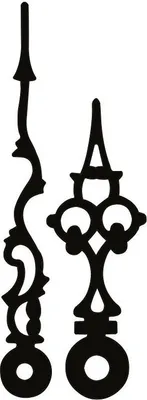 Produktbild von SELVA Zeigerpaar Funkuhren Antik schwarz Minutenzeiger-L:60mm