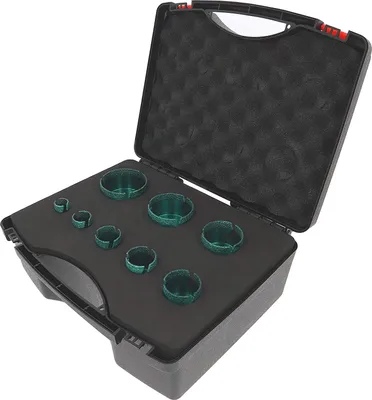 Produktbild von PRODIAMANT Profi Diamant-Bohrkronen 8-er Set für Trockenbohrungen, Ø 20, 25, 32, 35, 40, 50, 60, 68 mm, 6-kant Aufnahme