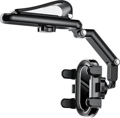 Image de Support multifonctionnel pour téléphone portable sur le pare-soleil de la voiture (noir)