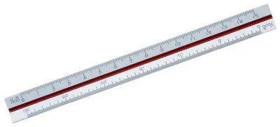 Produktbild von Dreikantmaßstab 347 15cm weiß Packung mit 10 Stück