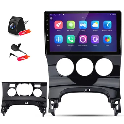 Produktbild von Android Autoradio mit Rückfahrkamera für Peugeot 3008 2009-2015 CarPlay Android Auto GPS Navi 6+128GB 4G LTE WIFI RDS SWC BT DAB+9 Zoll