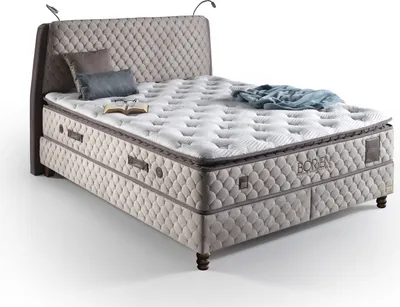 Produktbild von Bambi Boxspringbett Borjen 140x200, mit Taschenfederkern-Matratze und Bettkasten