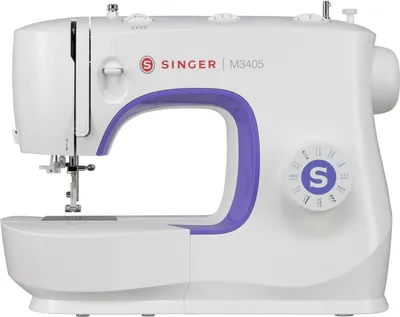 Produktbild von SINGER M3405, Blau, Weiß, Manuelle Nähmaschine, Nähen, 1 Schritt, Mechanisch, 413 mm