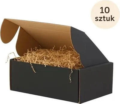 Zdjęcie produktu dla Karton Wykrojnikowy 365x205x155(zew) Czarny Pudełko Wysyłkowe 10 sztuk