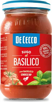 Produktbild von De Cecco Sugo al Basilico Genovese DOP Sauce mit Genoveser Basilikum mit 100% italienischen Tomaten 200g