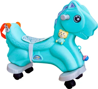 Produktbild von Aga4Kids Kunststoff-Schaukelpferd 2-in-1 DS3802 Blau