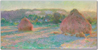 Produktbild von Coloray Bild aus Leinwand 120x60 Leinwand Dekoration - Monet Heuschober