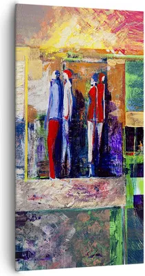 Produktbild von Bild auf Leinwand - Leinwandbild - Abstraktion modern - 65x120cm - Wand Bild - Wanddeko - Leinwanddruck - Bilder - Kunstdruck - Wanddekoration - Leinwand bilder - Wandkunst - PA65x120-3670