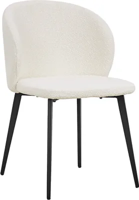 Produktbild von Stozy Bouclé Esszimmerstuhl Kamala Weiß