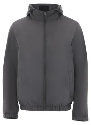 Produktbild von Herren Jacke L in Grau, wasserabweisend, mit Stehkragen und Kordelzug