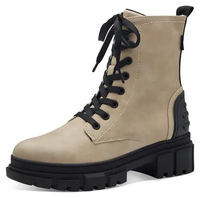 Image de Bottines plates pour femmes s.Oliver, à lacets, couleur beige, taille 40 EU