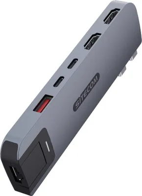 Zdjęcie produktu dla Sitecom 6-in-2-Multiport-Hub do MacBook Pro Grau