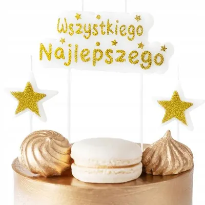 Image de Accessoires de fete anniversaire - ŚWIECZKI URODZINOWE WSZYSTKIEGO NAJLEPSZEGO ZŁOTE pour IMPREZĘ URODZINOWĄ