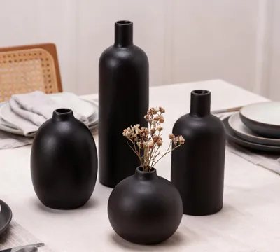 Imagen del producto de Omgoods - Juego de 4 jarrones s minimalistas para decoración floral