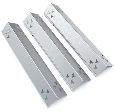 Produktbild von Gasgrill Brennerabdeckung Edelstahl passend für alle Jamestown Knox 3-Brenner, Farbe:3er Set Matt Bulle
