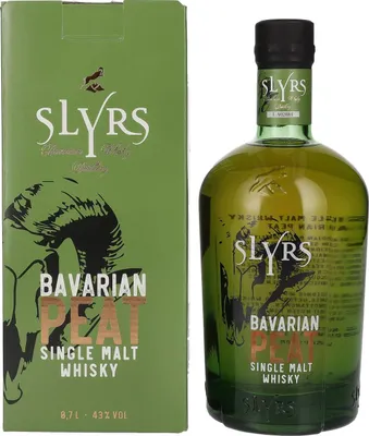 Image de Slyrs Bavarian Peat Single Malt Whisky 43% Vol. 0,7l en boîte cadeau