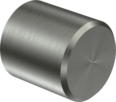 Produktbild von Interdeco Endstücke / Zierabschlüsse für Gardinenstangen mit 16 mm Ø Edelstahl-Optik, Typ Casa (Kappe), Pack. 2 Stück