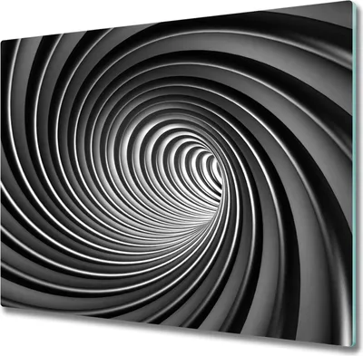 Produktbild von Glas Herdabdeckplatte 60x52 cm Spritzschutz Glasabdeckplatte Schneidebrett Wirbel Abstrakt