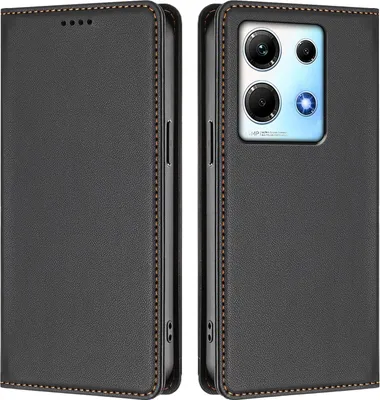Immagine prodotto di Custodia in pelle per Infinix Note 30 4G/Note 30 5G, flip case magnetico in Finto cuoio con supporto Nero