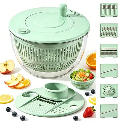Imagen del producto de Omgoods - Cortador de verduras 6 en 1 para la cocina, con recipiente