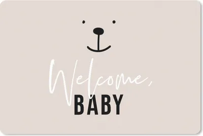 Produktbild von MuchoWow® Schreibtischunterlage Zitate - Willkommen Baby - Sprichwörter - Baby - Kinder - Kinder 60x40 cm - XXL Mauspad - Großes Mauspad