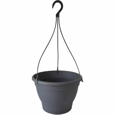 Image de Suspension Ø 25 x 17 cm, anthracite Pot de fleurs en plastique