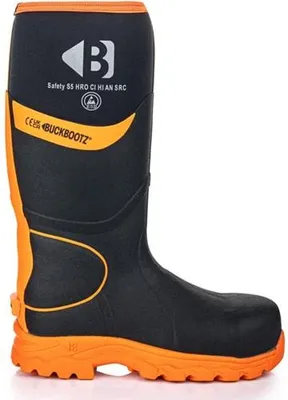 Image de Bottes de travail Buckler en néoprène noir/orange, S5, taille 47