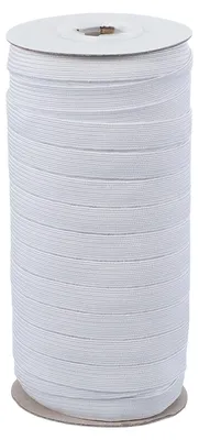 Elastische Bänder 10 mm x 45 m, Polyester, Stretchband, Weiß