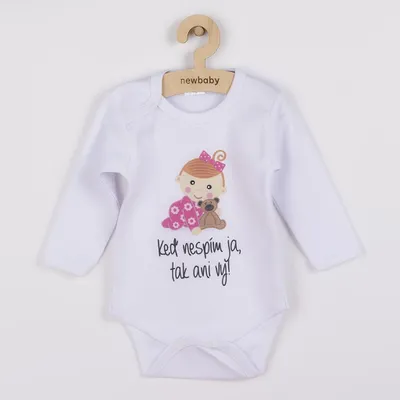 Obrázek produktu pro New Baby body s potiskem Když nespím já, nespíš ani ty, velikost 50