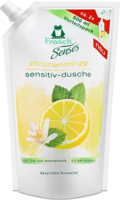 Produktbild von Frosch Senses Sensitiv Dusche Zitronenminze 500ml Nachfüller (1er Pack)