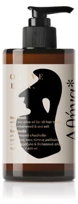 Produktbild von Olive Era Hair Wash Bio-Olivenöl 400ml | Sanfte Pflege & Glanz Athena Amberwood & Seasalt