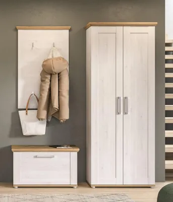 Produktbild von Garderoben-Set Verona | Lärche Sibiu / Eiche | 3-teilig ohne Kissen