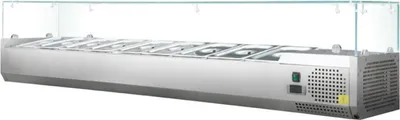 Zdjęcie produktu dla Witryna chłodnicza Gn 1/4, 140 x 34, blat szklany