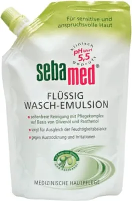Produktbild von Sebamed Seifenfreie flüssig Wasch Emulsion Olive Nachfüllneutel 400ml