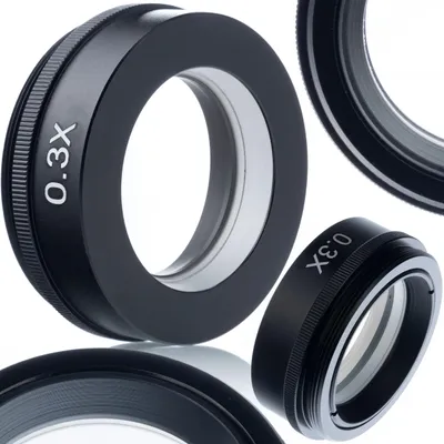 Obrázok produktu pre Rosfix Earth PRO 0,3x – Objektív Mikroskopu | Zväčšenie 0,3x, Pracovná Vzdialenosť 250 – 500 mm, Závit 42 mm | Presné Analýzy